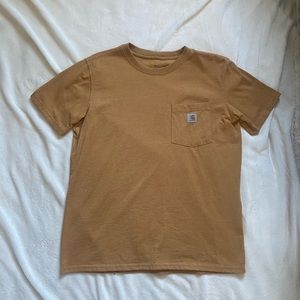 Mustard yellow carhartt pocket tee